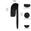 12PCS Silky Durags for Men Women Waves, Satin Do Rags Pack Headwraps Skull Caps with Long Tail and Wide Straps(Black) view 2