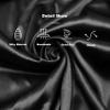 12PCS Silky Durags for Men Women Waves, Satin Do Rags Pack Headwraps Skull Caps with Long Tail and Wide Straps(Black) view 3