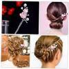 Gogogmee Plum Blossom Pearl Hairpin Traditional Hair Stick Hairpins for Women 3 Pack view 3