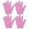 4 Pcs Shower Gloves, Exfoliating Gloves, Exfoliating Mitt, Exfoliating Body Scrub, Loofah Bath Gloves for Men, Women (Pink, 4) view 1
