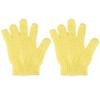 2 Pcs Shower Gloves, Exfoliating Gloves, Exfoliating Mitt, Exfoliating Body Scrub, Loofah Bath Gloves for Men, Women (Yellow, 2) view 1