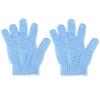 2 Pcs Shower Gloves, Exfoliating Gloves, Exfoliating Mitt, Exfoliating Body Scrub, Loofah Bath Gloves for Men, Women (Blue, 2) view 1