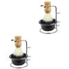 Beaupretty 2sets Ergonomic Shaving Kit Brush and Bowl Shaving Cup Reusable Brush Traditional Accessories for Men view 1
