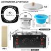 Portable Wax Warmer Machine for Painless Hair Removal, Women Men Professional Wax Heater with Adjustable Temperature Set, 40pcs Sticks, 2 Silicone Bowls (Black - Double Pots) view 2