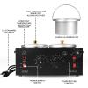 Portable Wax Warmer Machine for Painless Hair Removal, Women Men Professional Wax Heater with Adjustable Temperature Set, 40pcs Sticks, 2 Silicone Bowls (Black - Double Pots) view 3