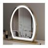 APLUSH Lighted Makeup Mirror with Touch Control, 360 Rotation, Adjustable Warm White/Natural/Daylight(B - Gold,60 * 72cm/23.6 * 28.3in) view 1