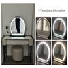 APLUSH Lighted Makeup Mirror with Touch Control, 360 Rotation, Adjustable Warm White/Natural/Daylight(B - Gold,60 * 72cm/23.6 * 28.3in) view 3
