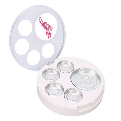 5 Grids DIY Makeup Palette with Large Capacity, ABS Material Eyeshadow Container Tray for Blush Brow Powder, Ideal Beauty Lovers