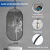 Oval Ceiling Hanging Mirror with Black Metal Framed, Wall Mirror for Bathroom Vanity Make-up Mirrors Washroom Shaving Ceiling Mounted Mirror, Living Room Hanging Mirror (Size : 50cmx60cm) view 3