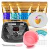 Charmonic Wax Warmer, Upgrade Digital Waxing Kit with Silicone Pot & 500g Hard Wax Beads for Whole Body Brazilian Bikini Legs Armpit Nose Hair Removal, Hot Wax Machine (Black) view 1