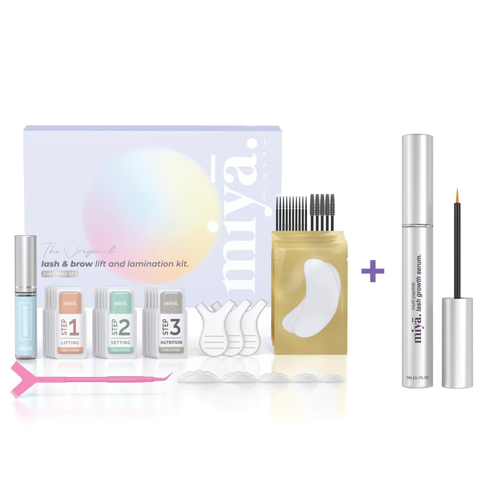 MIYA LASH Lash Lift & Brow Lamination Kit + Eyelash Growth Serum | Deluxe Lash & Brow Care