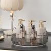 UNICOMVSX Rotating Makeup Organizer for Vanity, Spinning Cosmetics Storage for Bathroom Countertop, Skincare Holder Rack for Facial Cream, Perfume, Lotion, Lipstick (1 Tier, Smoky Grey) view 1