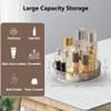 UNICOMVSX Rotating Makeup Organizer for Vanity, Spinning Cosmetics Storage for Bathroom Countertop, Skincare Holder Rack for Facial Cream, Perfume, Lotion, Lipstick (1 Tier, Smoky Grey) view 3