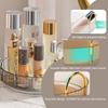 UNICOMVSX Rotating Makeup Organizer for Vanity, Spinning Cosmetics Storage for Bathroom Countertop, Skincare Holder Rack for Facial Cream, Perfume, Lotion, Lipstick (1 Tier, Smoky Grey) view 4