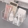 Alipis Makeup Brush Holder Pen Organizer Compartment Desktop Storage for Vanity Office Transparent Design for Easy Access to Cosmetics Stationery view 4