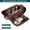 PAVILIA Toiletry Bag for Men Women, Mens Travel Bag Toiletries Organizer Case for Grooming, Travel Essentials Shaving Dopp Kit, PU Leather Water Resistant Cosmetic Pouch, Brown view 2
