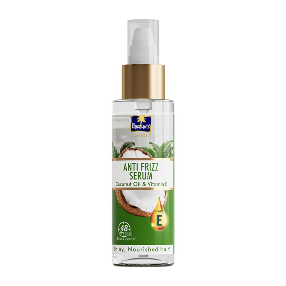 Parachute Advansed Anti-Frizz Hair Serum for Women with Coconut Milk & Vitamin E| For 48 Hour Frizz Control| Repairs Damage & Nourishes Hair| 6.7 Fl.oz.