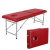 Physical Therapy Table for Home, 26 LBs Light Weight 2 Section Foldable Tattoo Bed Care Spa Lash Bed, Includes Pillow, Bed Cover and Handbag (Color : Red, Size : 180 * 70 * 65cm-A) view 1