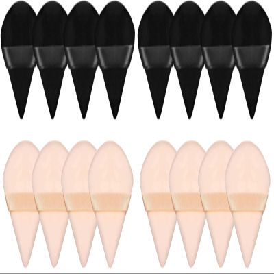 8 Pieces Triangle Powder Puff Face Soft Triangle Makeup Puff Velour Cosmetic Foundation Blender Sponge Beauty Makeup Tools (Pack of 2)