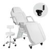 V VDLONSY Facial Chair with Wheels Tattoo Chair 73inch Adjustable Tattoo Bed for Client Massage Table with Stool Massage Table Facial Bed for Spa Beauty Esthetician White view 1