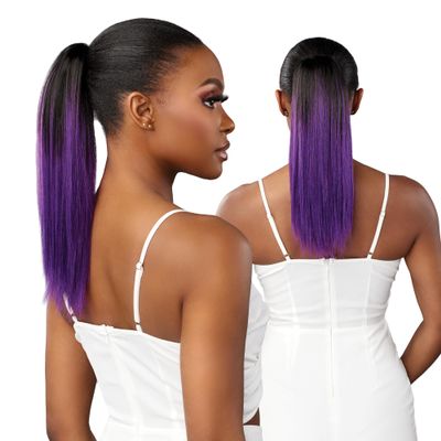 Sensationnel Lulu Pony tail drawstring - Lulupony Nisi high heat synthetic yaki pony tail or up do hair extension wig piece - Lulupony Nisi (T2/COPPER)