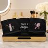 DAN RIVER Black Makeup Washcloths - Pack of 6 (13x13 in) - Ultra Soft Cotton Face Towels with Embroidery - Reusable, Quick-Dry & Machine Washable Makeup Remover Cloths for Bathroom, Spa & Salon view 2