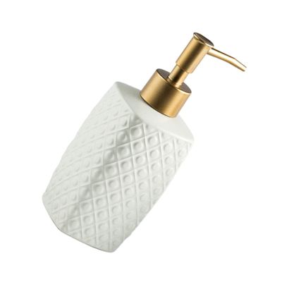 Anneome Ceramic Pump Bottle Shampoo Dispenser for Home Hotel Salon Large Opening Sleek Design Sturdy Refillable Holds Shampoo Body Wash Lotion