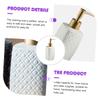 Anneome Ceramic Pump Bottle Shampoo Dispenser for Home Hotel Salon Large Opening Sleek Design Sturdy Refillable Holds Shampoo Body Wash Lotion view 3