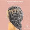 PIB 12" Single Full Lace Knotless Box Braid Wig Square Parted Braided Wigs for Black Women with Natural Baby Hair (44, Salt and Pepper) view 3