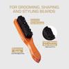RED by Kiss Beard Brush with 100% Natural Boar Bristles for Men, Premium Wooden Brush, Beards Mustaches Grooming Shaving Comb, Tame and Soften Facial Hair (LONG HANDLE) view 2