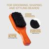 RED by Kiss Beard Brush with 100% Natural Boar Bristles for Men, Premium Wooden Brush, Beards Mustaches Grooming Shaving Comb, Tame and Soften Facial Hair (CLUB) view 2