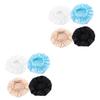 Abaodam 8pcs Candy Color Elastic Hair Bonnets for Boys and Girls Breathable Comfortable Sleeping Caps Wide Brim Hair Care Hats Khaki Blue White for Protecting during Sleep view 1