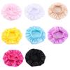 Abaodam 8pcs Candy Color Elastic Hair Bonnets for Boys and Girls Breathable Comfortable Sleeping Caps Wide Brim Hair Care Hats Khaki Blue White for Protecting during Sleep view 3