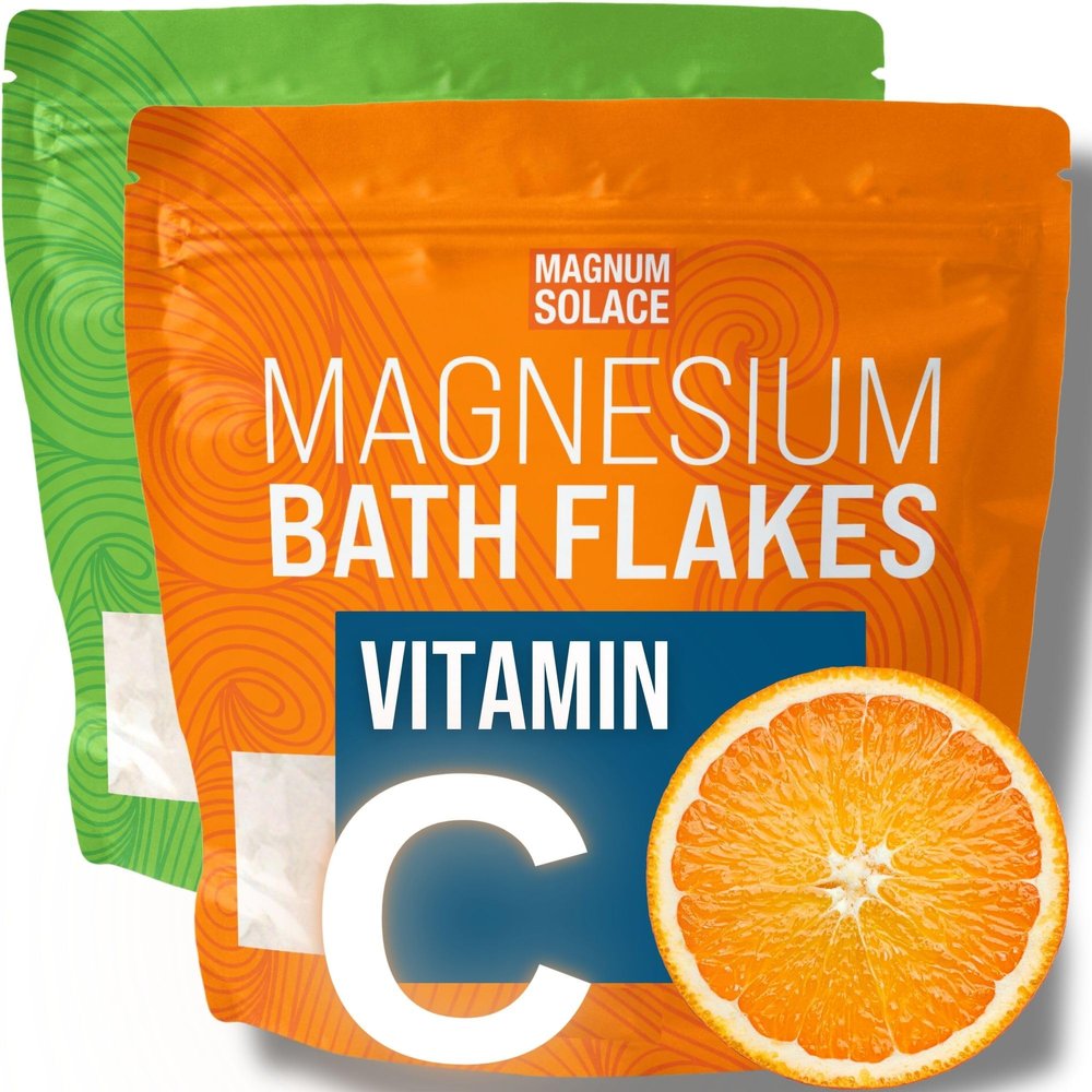 10 lbs Magnesium Flakes with Vitamin C, and 5 lbs Unscented Flakes: 2 Pack Bundle