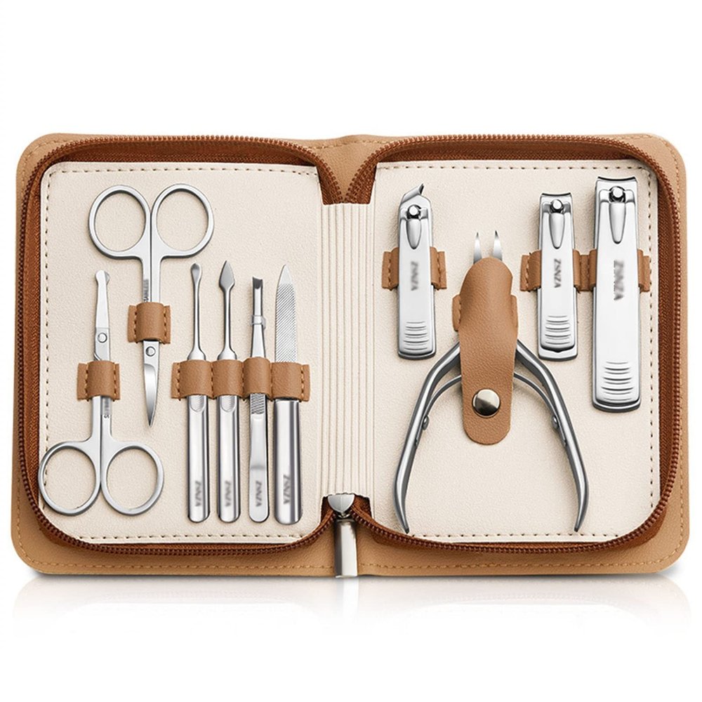 GRFIT Nail Clippers Set 10PCS Nail Clippers Ingrown Nail Nippers Kits with Professional Pedicure Pliers Correction Tool Manicure Set Carbon Steel Manicure Set
