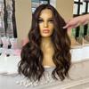 13X4 Brown Highlight Wig 13X6 Blonde Body Wave Human Hair Wigs Pre Plucked Hd Transparent Lace Frontal Wig 13x6 HD Frontal Wig 12inches#130% view 1