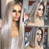 13X4 Ice Blonde Straight Lace Front Human Hair Wigs Ombre Ash gray9 Short Bob Wigs 13X6 Hd Lace Frontal Wig For Women Ash gray9 Bob 12inches#4x4 Closure Wig 180 view 2
