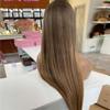 13X4 Brown Highlight Human Hair Wigs Pre Plucked 13X6 Straight Lace Front Wigs 360 Hd Lace Frontal Wig 13x6 Frontal Wig 22inches#130 Density view 2