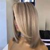 13X4 Brown Bob Wig Short Straight Human Hair Wigs 13X6 Hd Lace Frontal Wig Ash Blonde Highlight Wig 4x4 Closure Wig 8inches#130% view 3