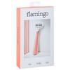 Flamingo 5-Blade German Razors for Women - 1 Razor Handle + 1 5 Blade Refills - Pomelo &.Silver view 1