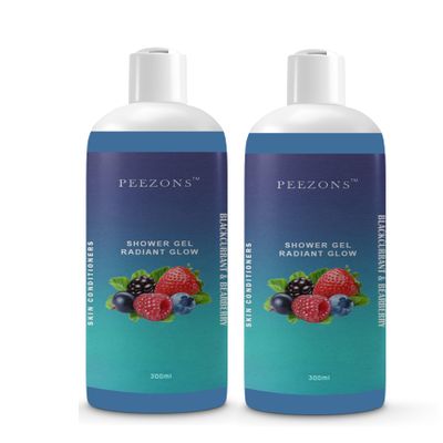 PEEZONS Radiant Glow Shower Gel For Smooth And Soft Skin - 300 ML (Pack Of 2) - PZN-19