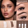 Adurello 3 in 1 Eyebrow Makeup Pencil Kit, Long Lasting Waterproof Eyebrow Pencil Eyeshadow Eyeliner Pencil & Eye Concealer Pencil for Natural Brow Makeup (Black brown) view 2