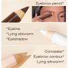 Adurello 3 in 1 Eyebrow Makeup Pencil Kit, Long Lasting Waterproof Eyebrow Pencil Eyeshadow Eyeliner Pencil & Eye Concealer Pencil for Natural Brow Makeup (Black brown) view 4