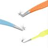 SIVOTE Lash Tweezers for Eyelash Extensions Fiber Tips, Set of 3, Volume, Volume Boot, 90 Degree Tweezers, Blue Yellow Orange view 1