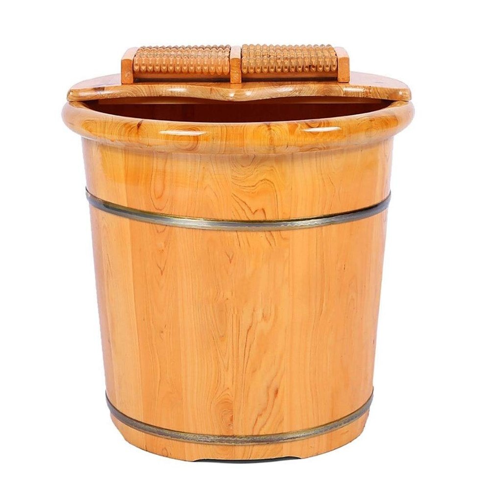 BABYCE Foot Massager Spa Foot and Leg Spa for Adults,Sauna Wooden Bucket,Relax Pedicure Foot Bath,Foot Massage Spa for Home Foot Spa Household Wash Ba