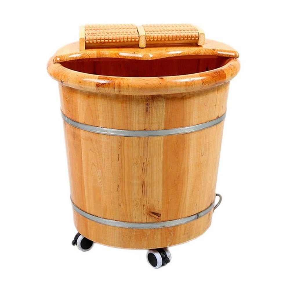 BABYCE Foot Massager Spa Foot and Leg Spa for Adults,Sauna Wooden Bucket,Foot Massage Spa for Home,Relax Pedicure Foot Bath Foot Spa Household Wash Ba