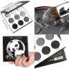 Afflano Black Red Goth Eye shadow Palette 2 Pcs, True Red Black Eyeshadow Palette Clown Halloween Makeup Pallet, High Pigmented White Black Red Face Body Powder Zombie Vampire Dark Smoky Eye Makeup view 3