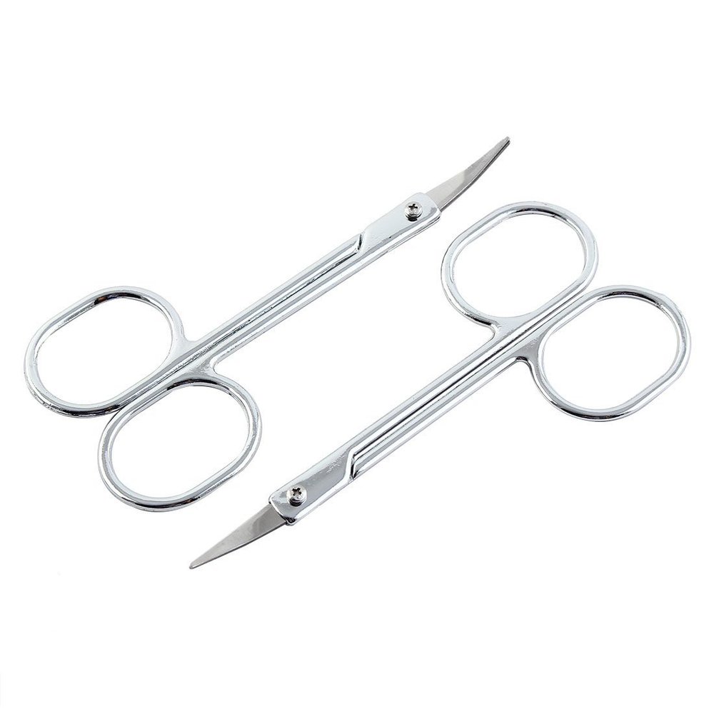 XYWHPGV Pack of 2 Mini Silver Tone Cuticle Hair Eyebrow Nail Trim Beauty Scissors (f278d 286e7 bd790 31bd2 3eae2 e5d1f