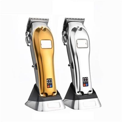 RomildaYuan Hair Trimmer All-Metal Wareless Hair Clipper with Charge Stand and Digital Display 440C Fade Blade Hair Care and Styling