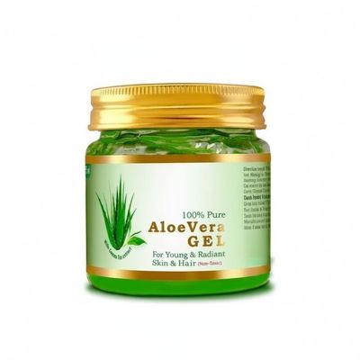 Pure Multipurpose Aloe Vera Gel For Face, Body & Hair, Non-Sticky Transparent Aloevera Gel For Glowing & Soothing Skin, Anti-Ageing & Acne, Suitable to All Skin Type - 175ml